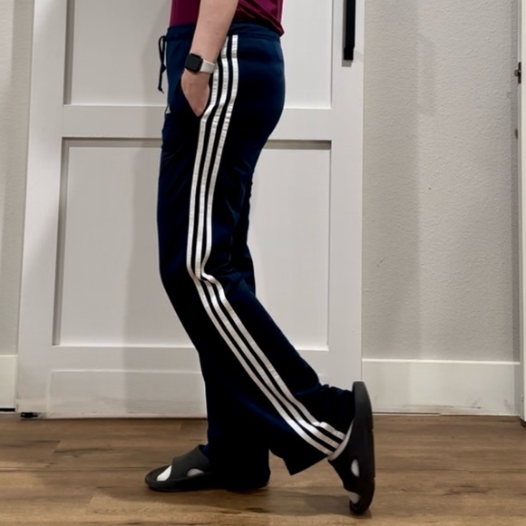 Retro Adidas Navy Blue 3 Stripe Track Pants Women’s Size Small 2006 - Picture 2 of 7